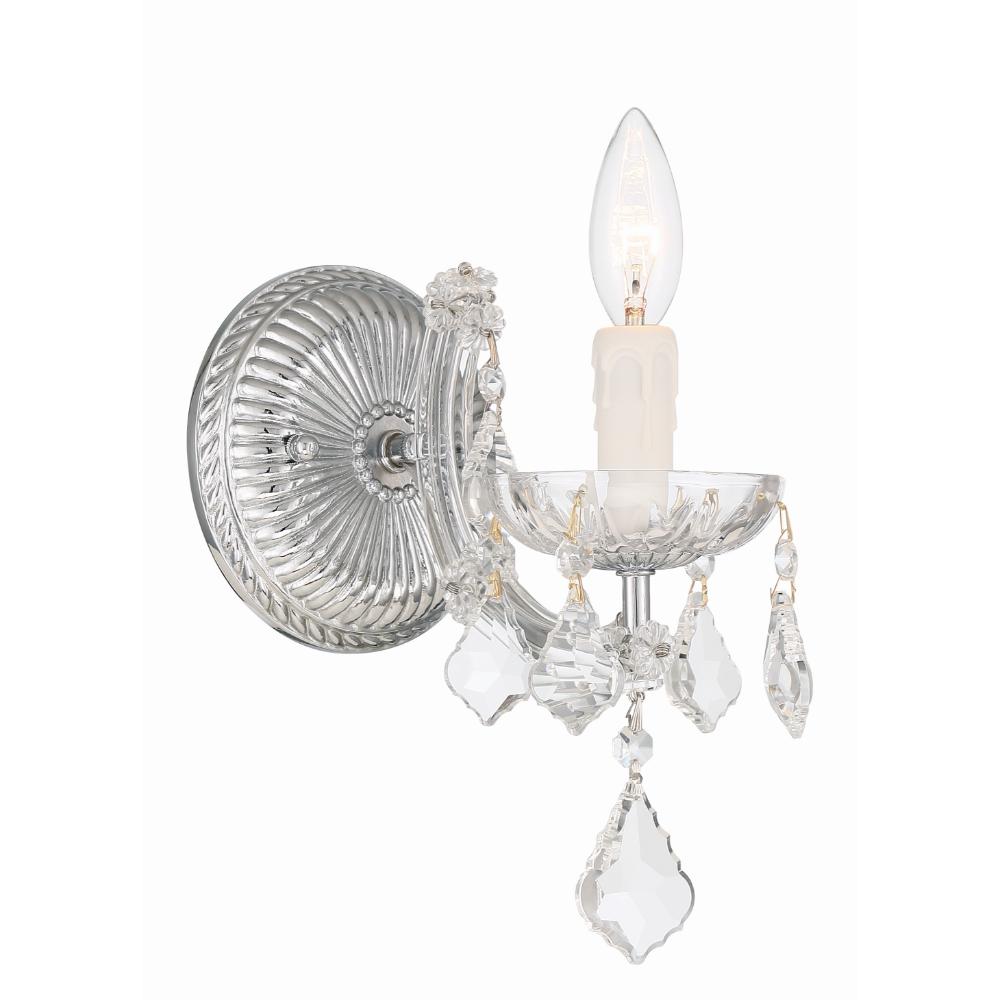 Crystorama Lighting 4471-CH-CL-MWP Maria Theresa 1 Light Clear Crystal Chrome Sconce