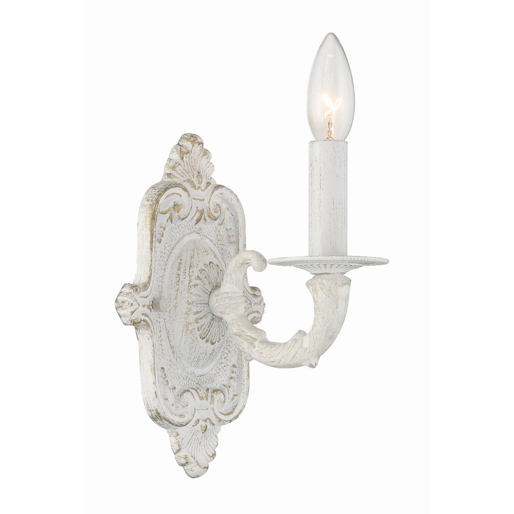 Crystorama Lighting 5111-AW Paris Market 1 Light Antique White Sconce