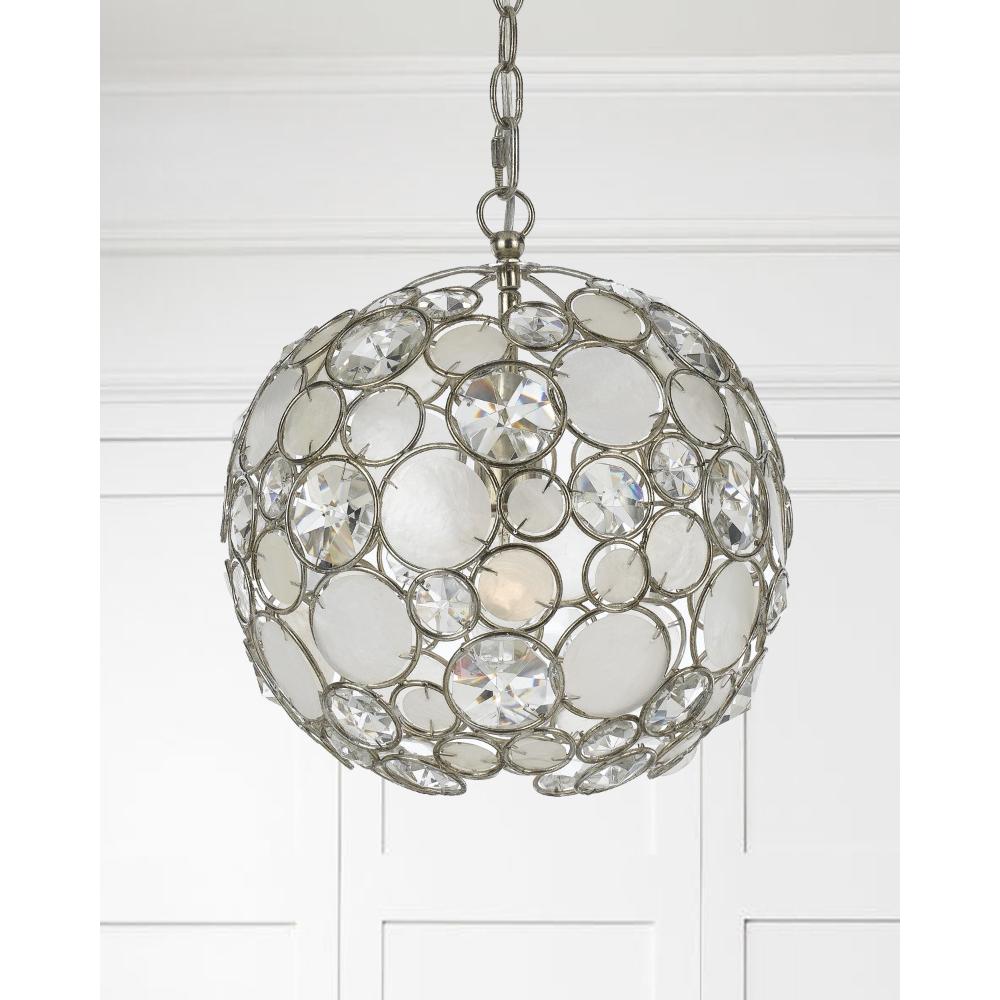 Sa Crystorama Lighting Sa Palla Light Antique Silver Sphere