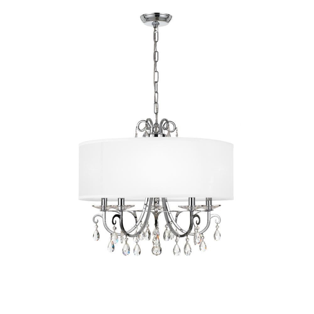 Crystorama Lighting 6625-CH-CL-MWP Othello 5 Light Clear Crystal Polished Chrome Chandelier