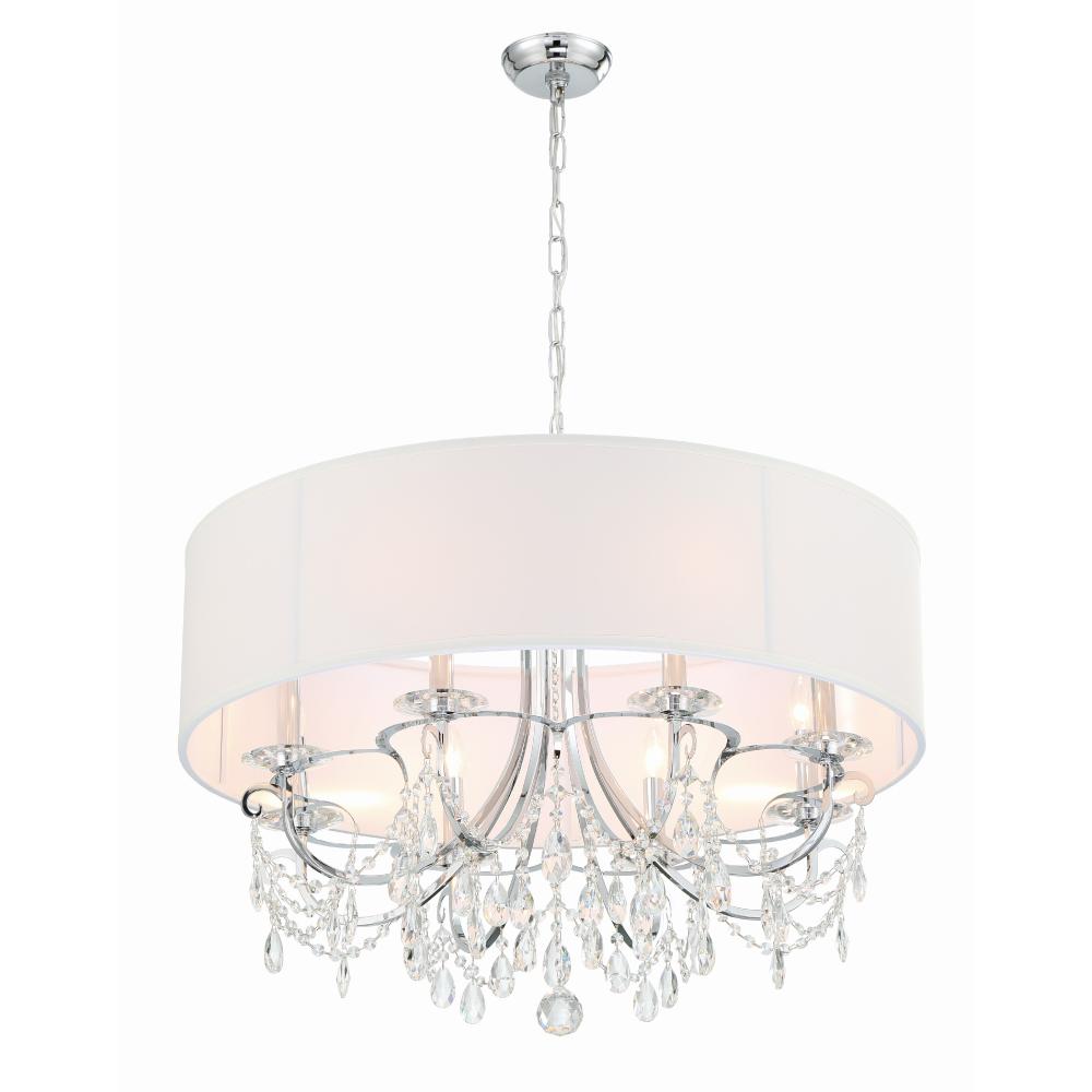 Crystorama Lighting 6628-CH-CL-MWP Othello 8 Light Polished Chrome Chandelier