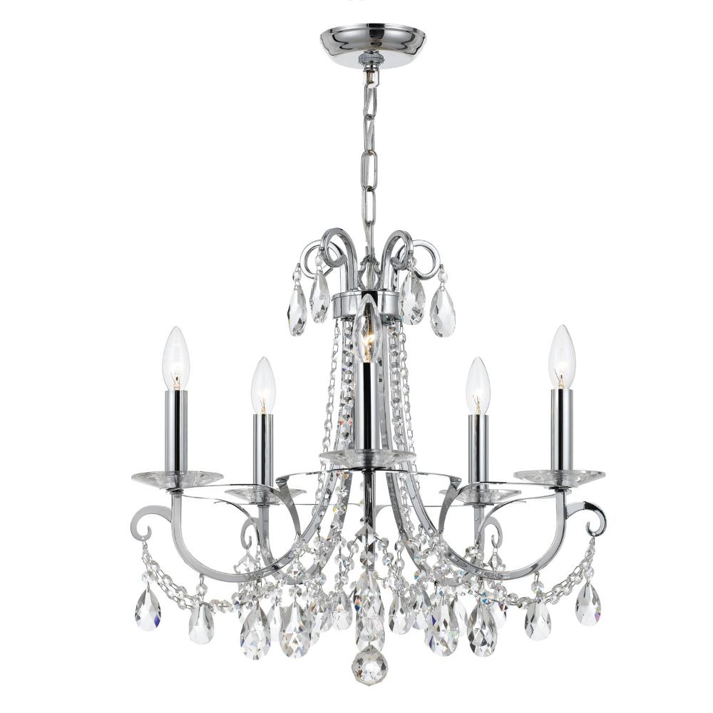 Crystorama Lighting 6825-CH-CL-S Othello 5 Light Clear Crystal Polished Chrome Chandelier