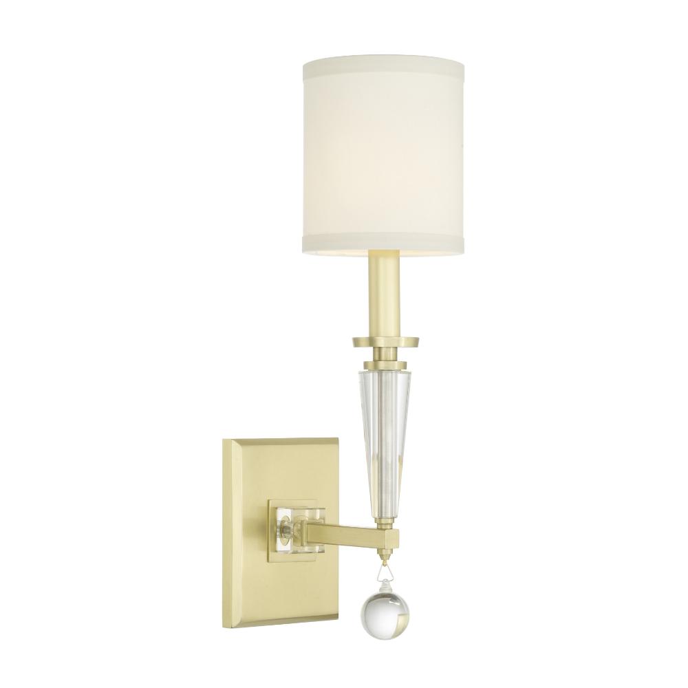 Crystorama Lighting 8101-AG Paxton 1 Light Anitque Gold Sconce