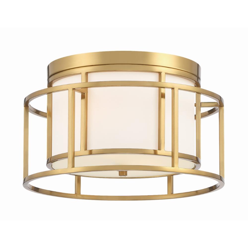 Crystorama Lighting 9590-LG Brian Patrick Flynn for Crystorama Hulton 2 Light Luxe Gold Ceiling Mount