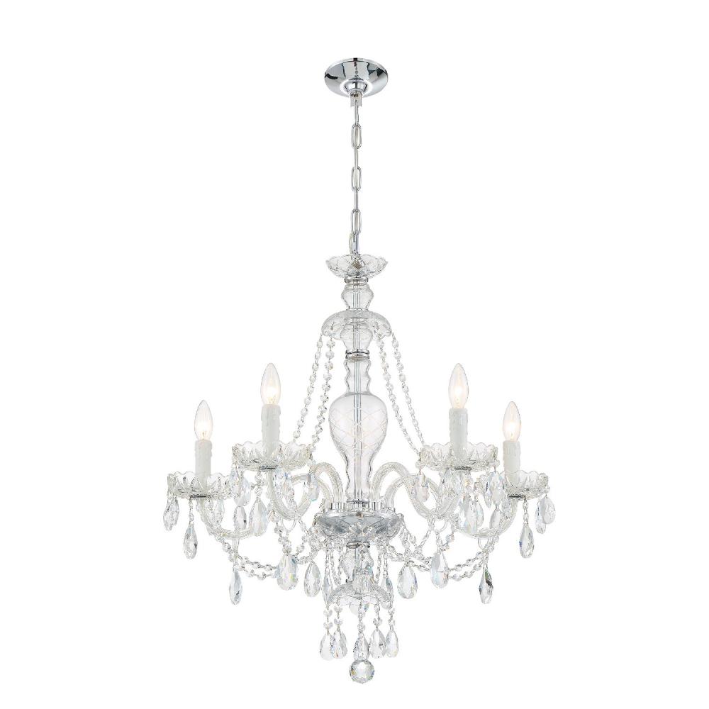 Crystorama Lighting CAN-A1305-CH-CL-MWP Candace 5 Light Chrome Chandelier