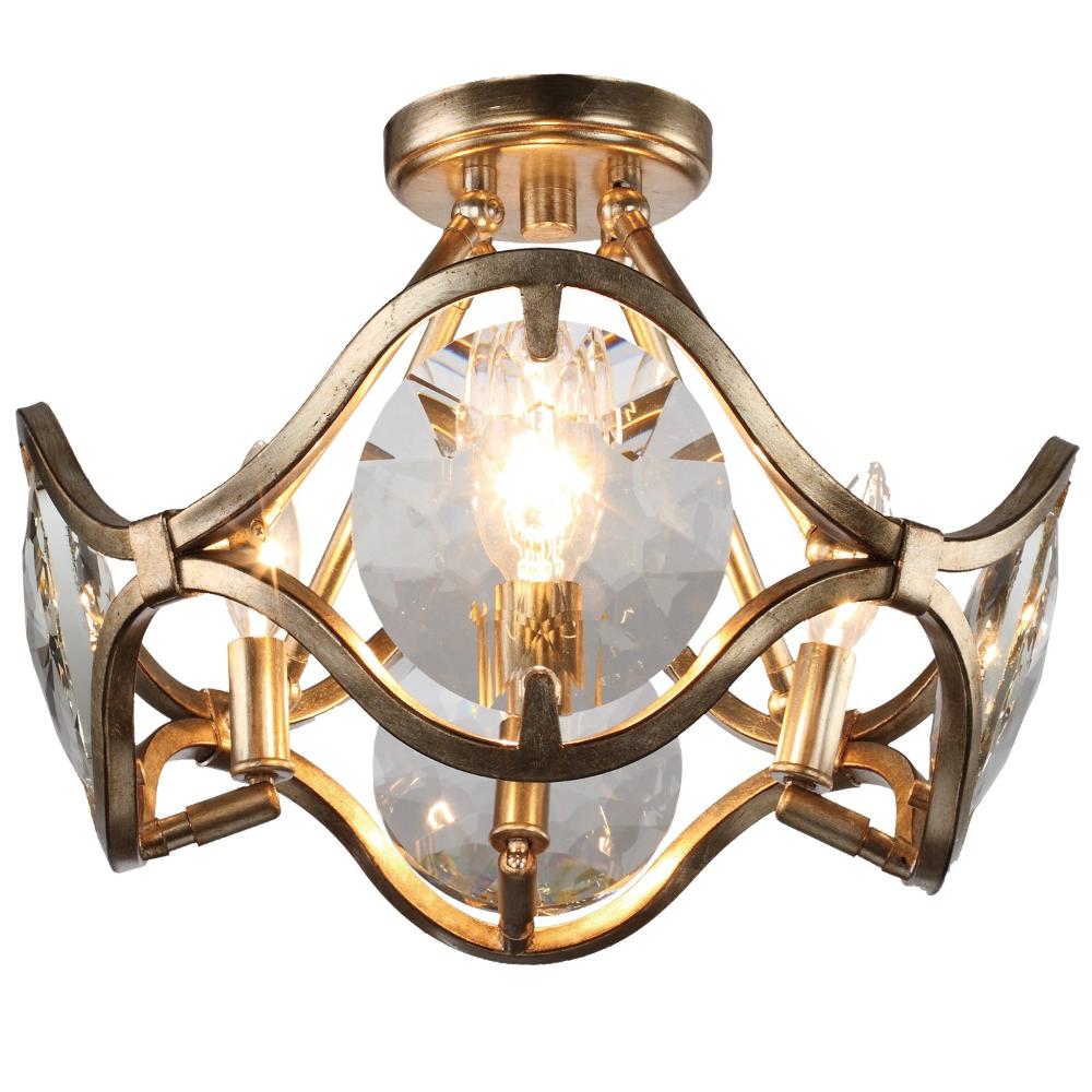 Crystorama Lighting QUI-7624-DT Quincy 4 Light Distressed Twilight Ceiling Mount