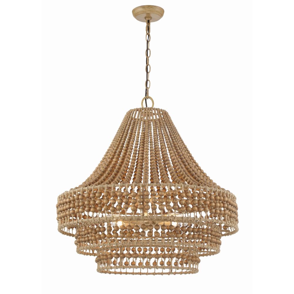 Crystorama Lighting SIL-B6006-BS Silas 6 Light Burnished Silver Chandelier