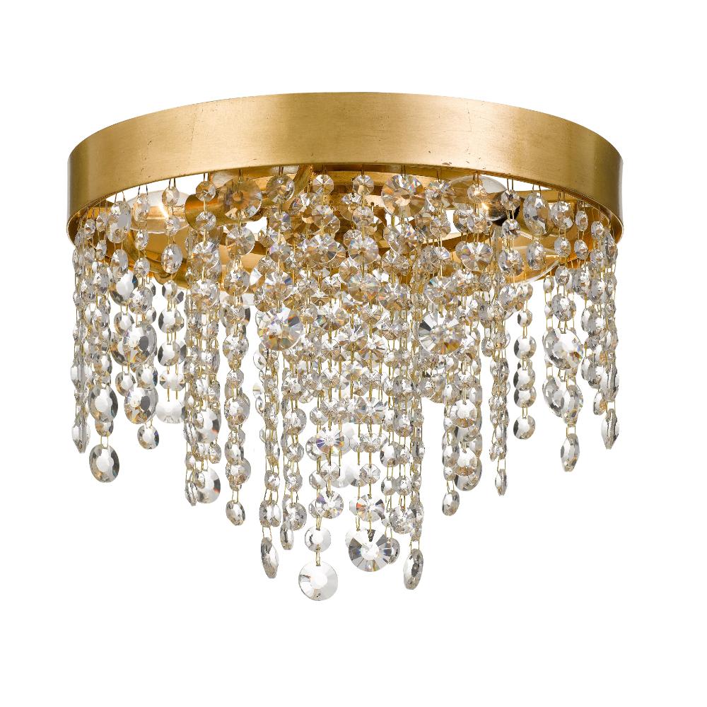 Crystorama Lighting WIN-613-GA-CL-MWP Windham 4 Light Antique Gold Crystal Ceiling Mount