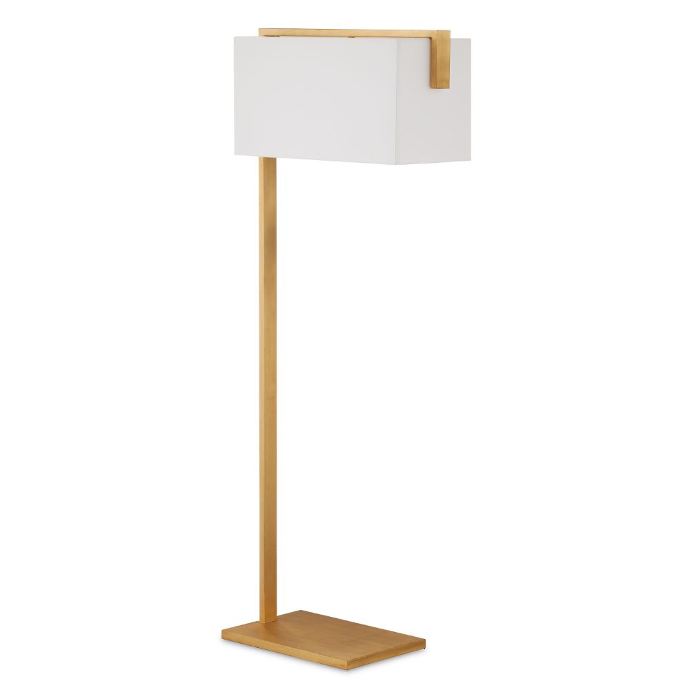 Currey & Company 8000-0143 Gambit Floor Lamp in Contemporary Gold Leaf
