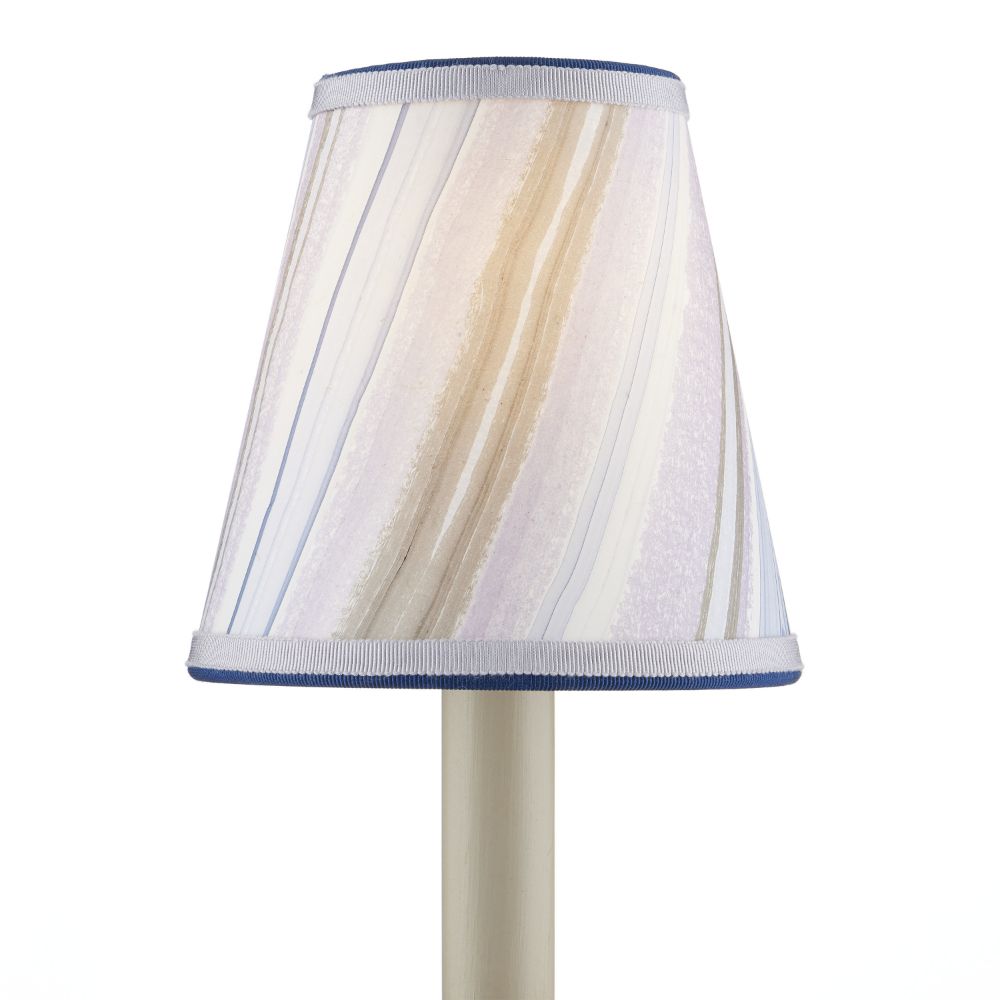 Currey & Company 0900-0017 Marble Paper Tapered Chandelier Shade in Lilac / Blue Agate