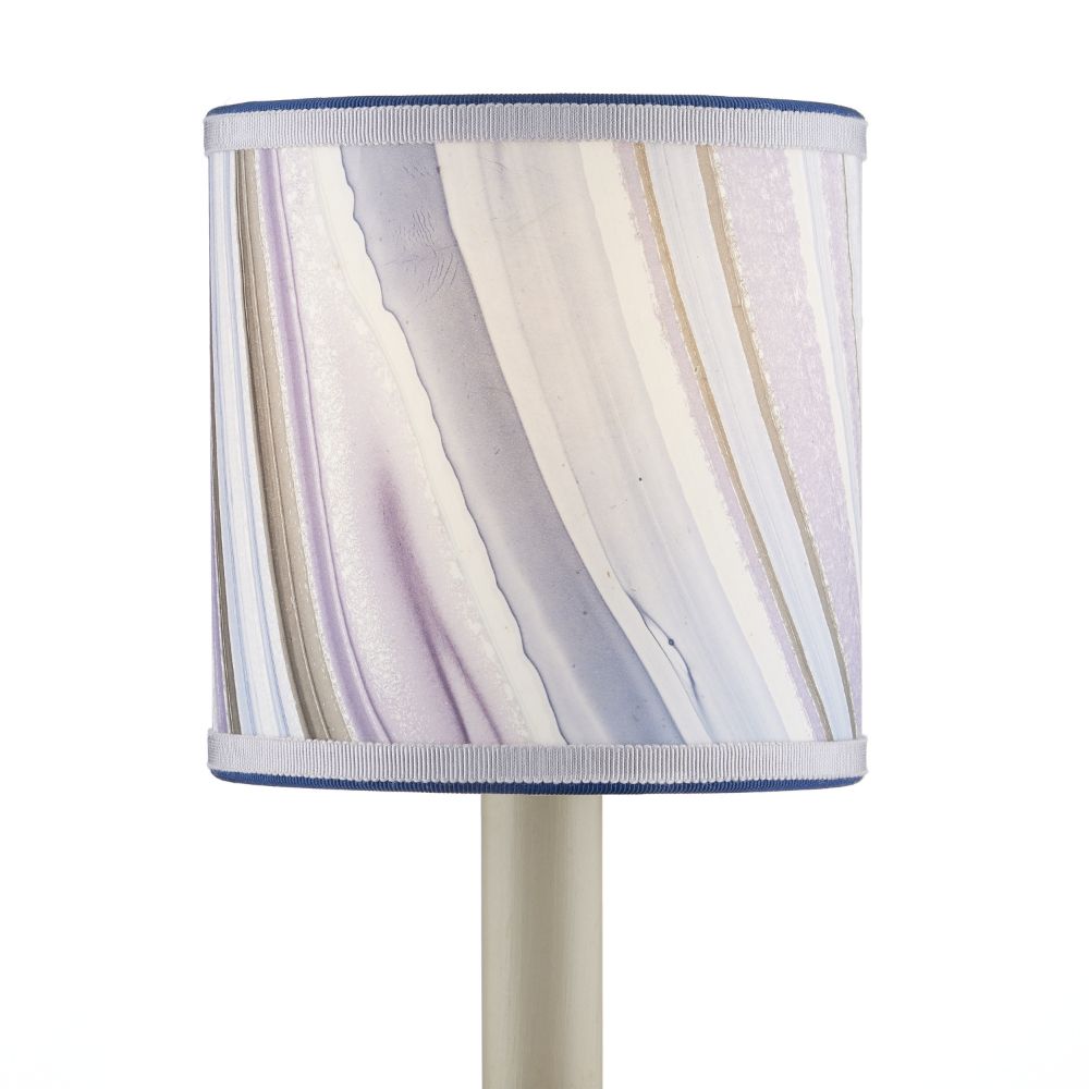 Currey & Company 0900-0018 Marble Paper Drum Chandelier Shade in Lilac / Blue Agate