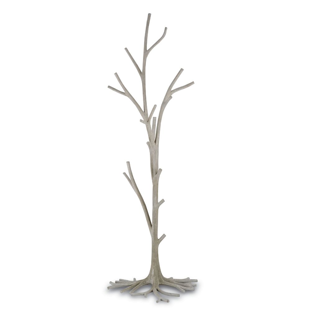 Currey & Company 1101 Countryhouse Coat Tree in Faux Bois Natural