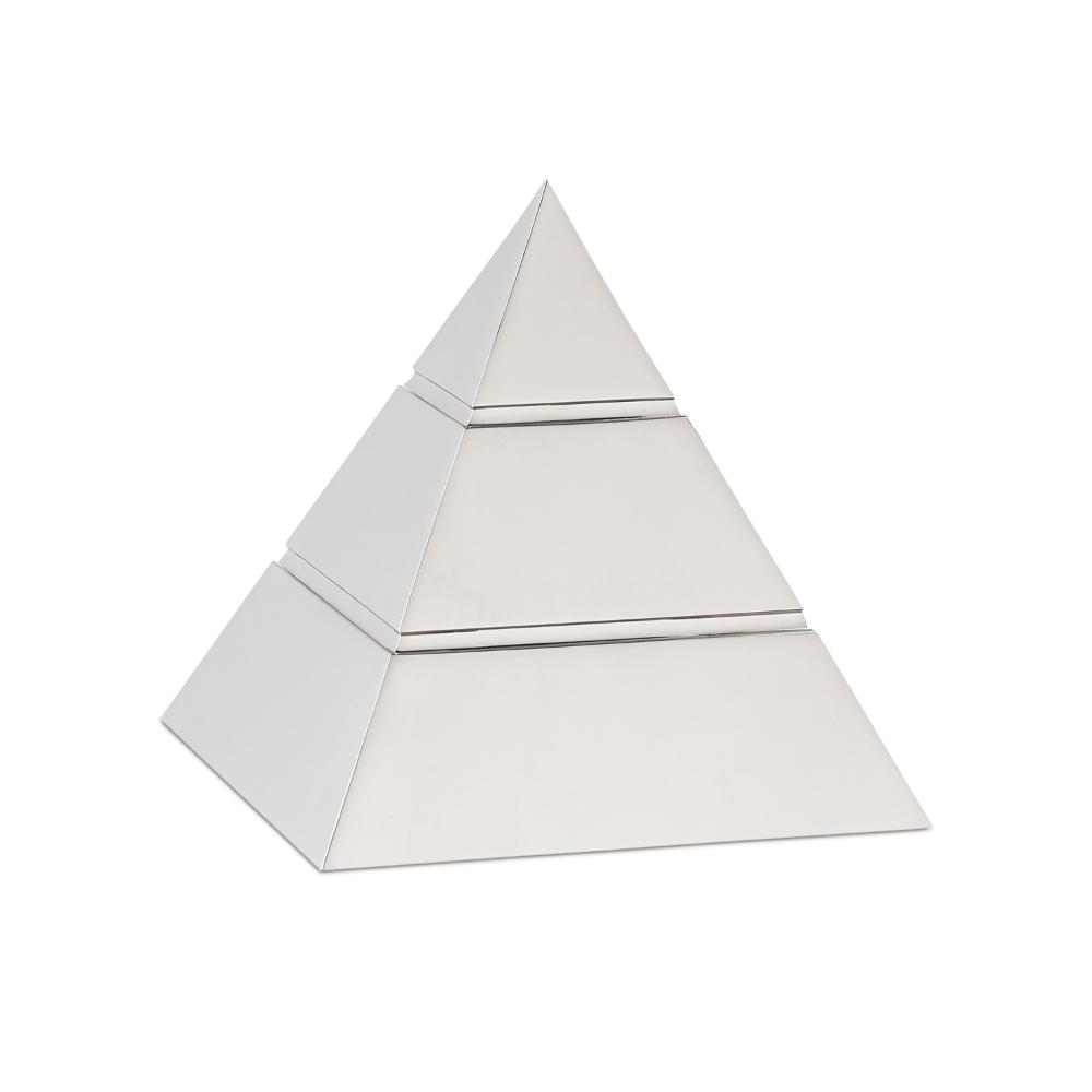 Currey & Company 1200-0139 Paxton Nickel Large Pyramid in Nickel