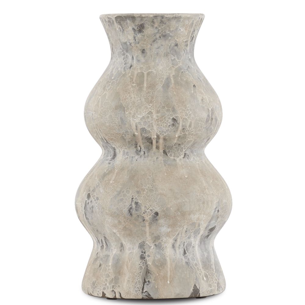 Currey & Company 1200-0189 Phonecian Tan Large Vase in Cobblestone