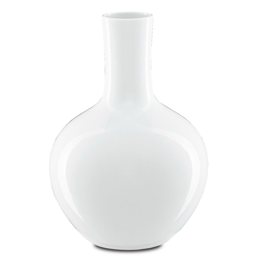 Currey & Company 1200-0216 Imperial White Small Gourd Vase in Imperial White