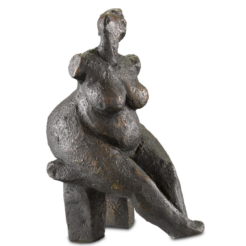 Currey & Company 1200-0290 Lady Dreaming Bronze in Bronze