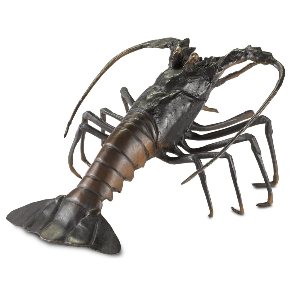 Currey & Company 1200-0292 Edo Bronze Lobster in Black/Bronze