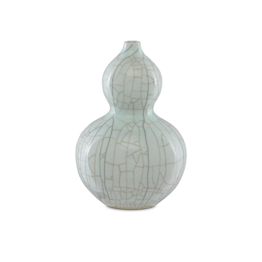 Currey & Company 1200-0334 Maiping Double Gourd Vase in Celadon Crackle