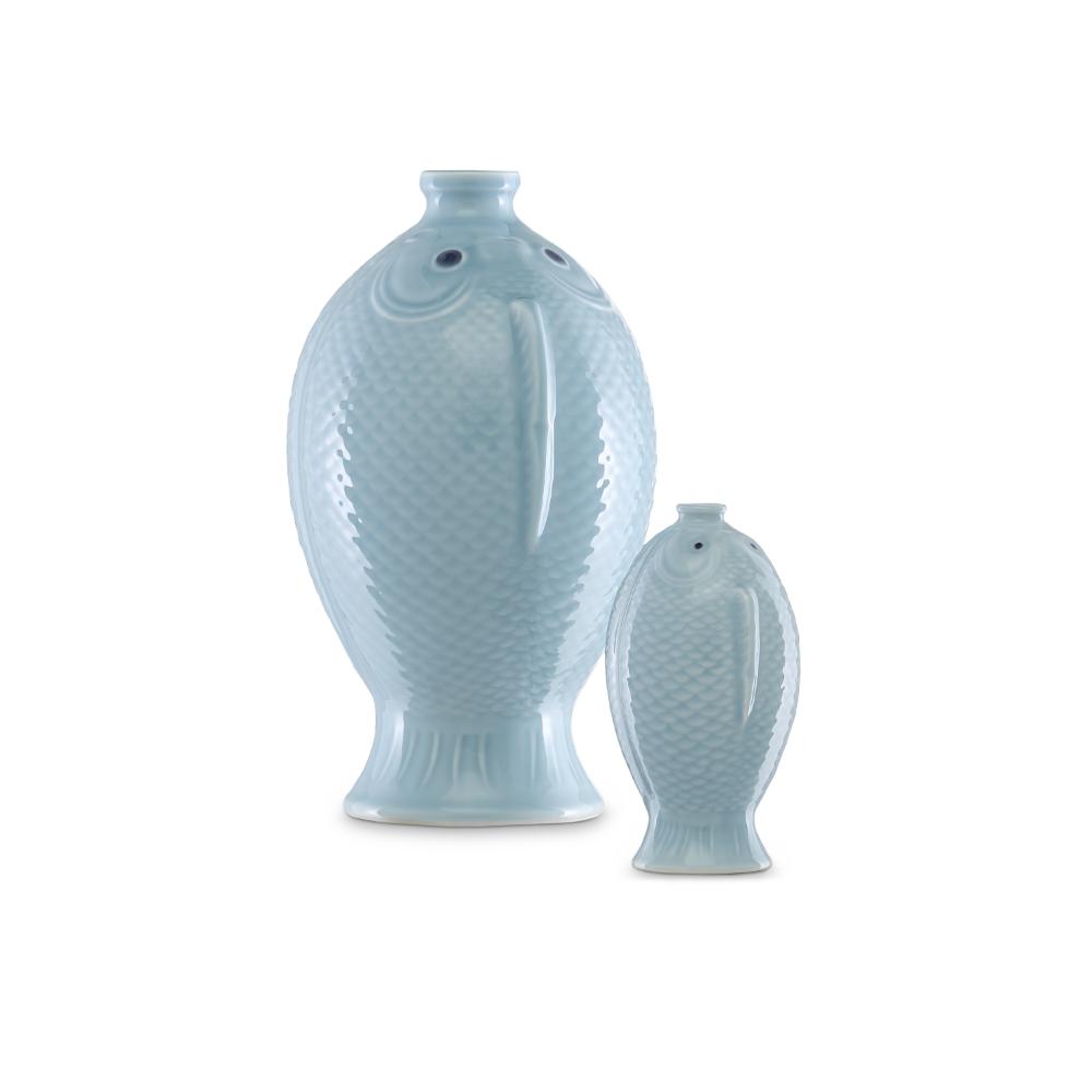 Currey & Company 1200-0348 Laguna Vase Set of 2 in Soft Blue