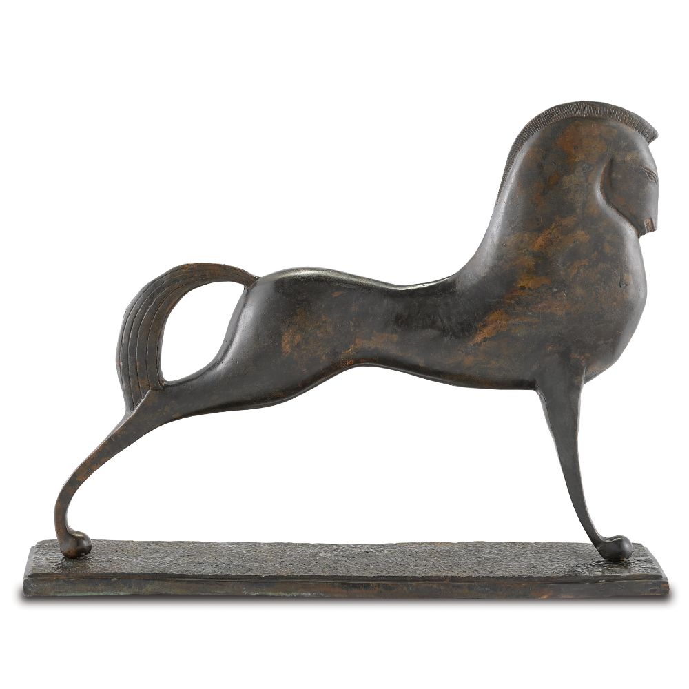 Currey & Company 1200-0365 Assyrian Bronze Horse