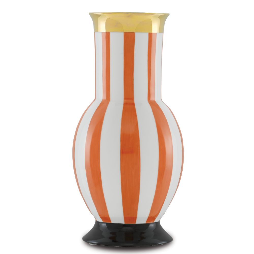 Currey & Company 1200-0387 De Luca Coral Stripe Vase