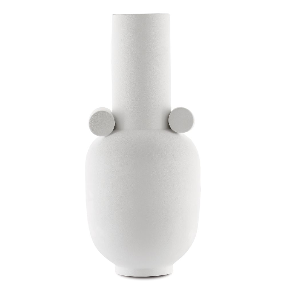 Currey & Company 1200-0393 Happy 40 Long White Vase