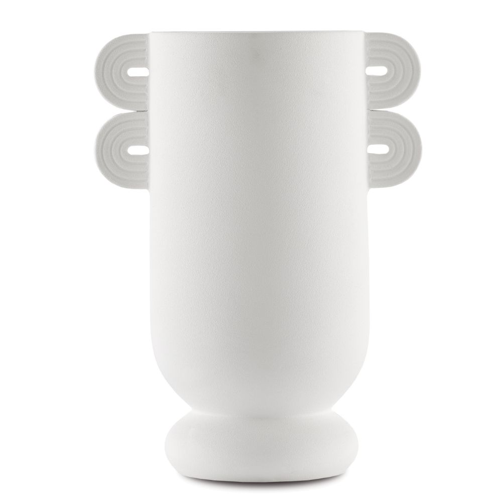Currey & Company 1200-0397 Happy 40 Straight White Vase