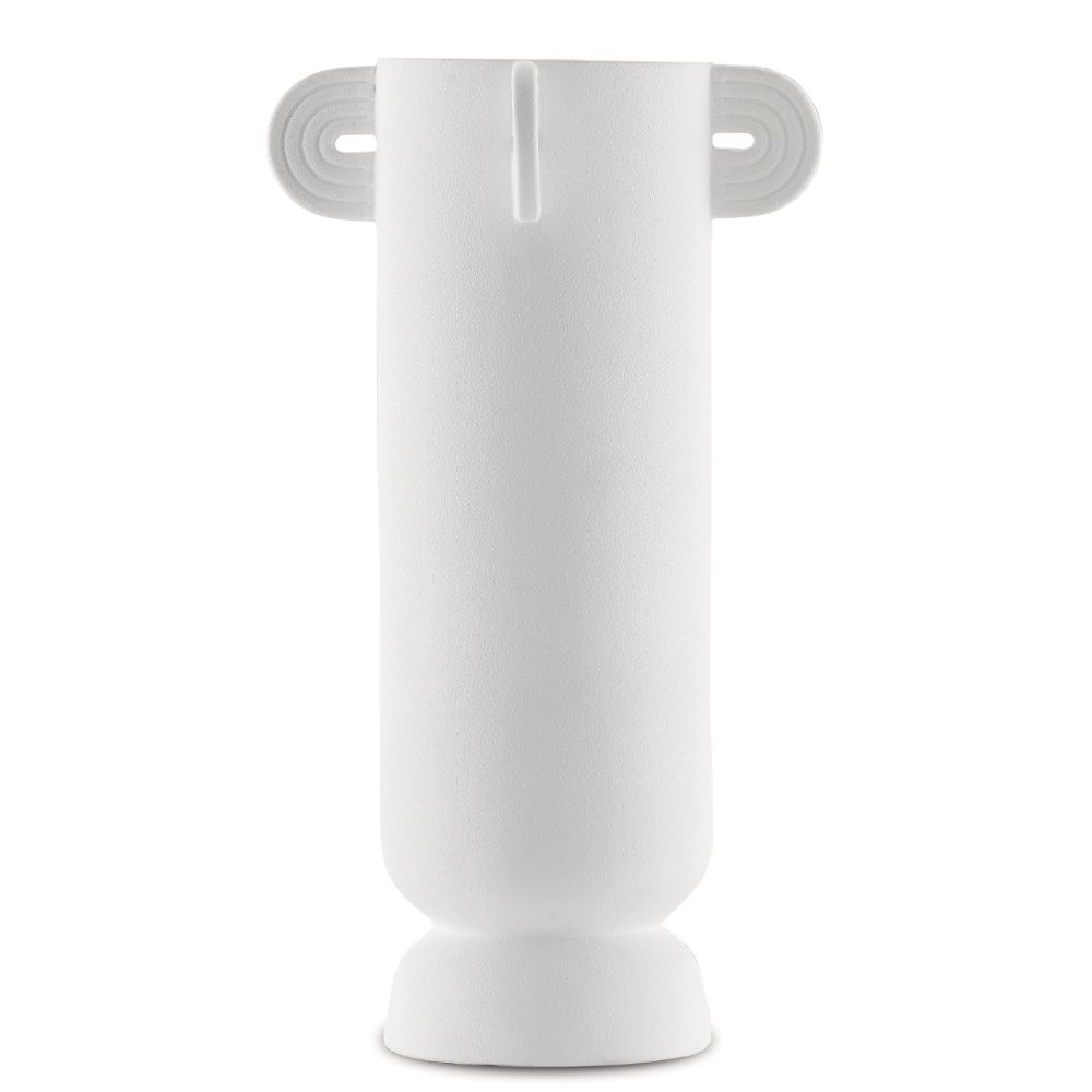 Currey & Company 1200-0398 Happy 40 Tube White Vase