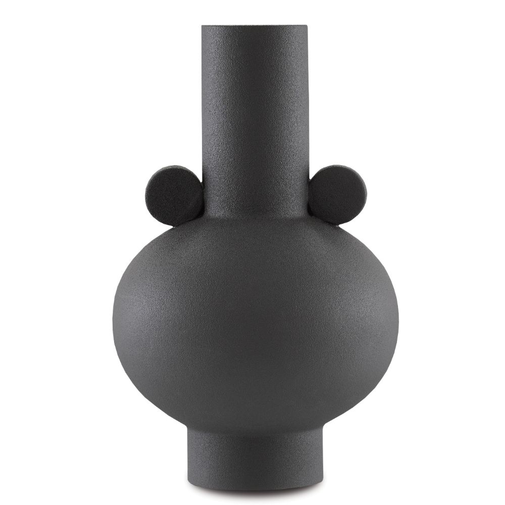 Currey & Company 1200-0400 Happy 40 Round Black Vase
