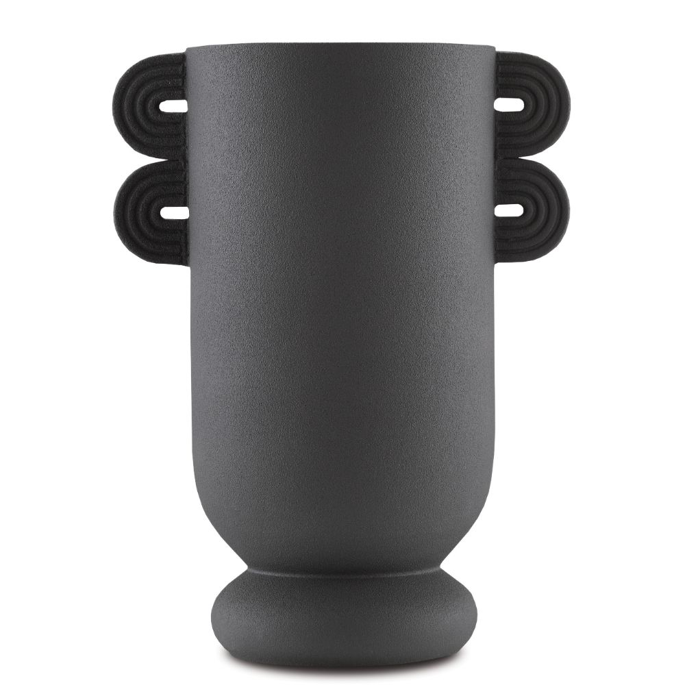 Currey & Company 1200-0405 Happy 40 Straight Black Vase