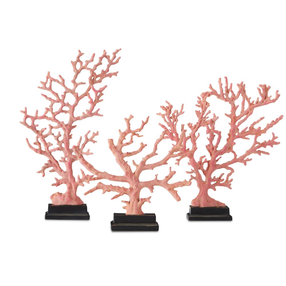 Currey & Company 1200-0436 Red Coral Branches Large Set of 3