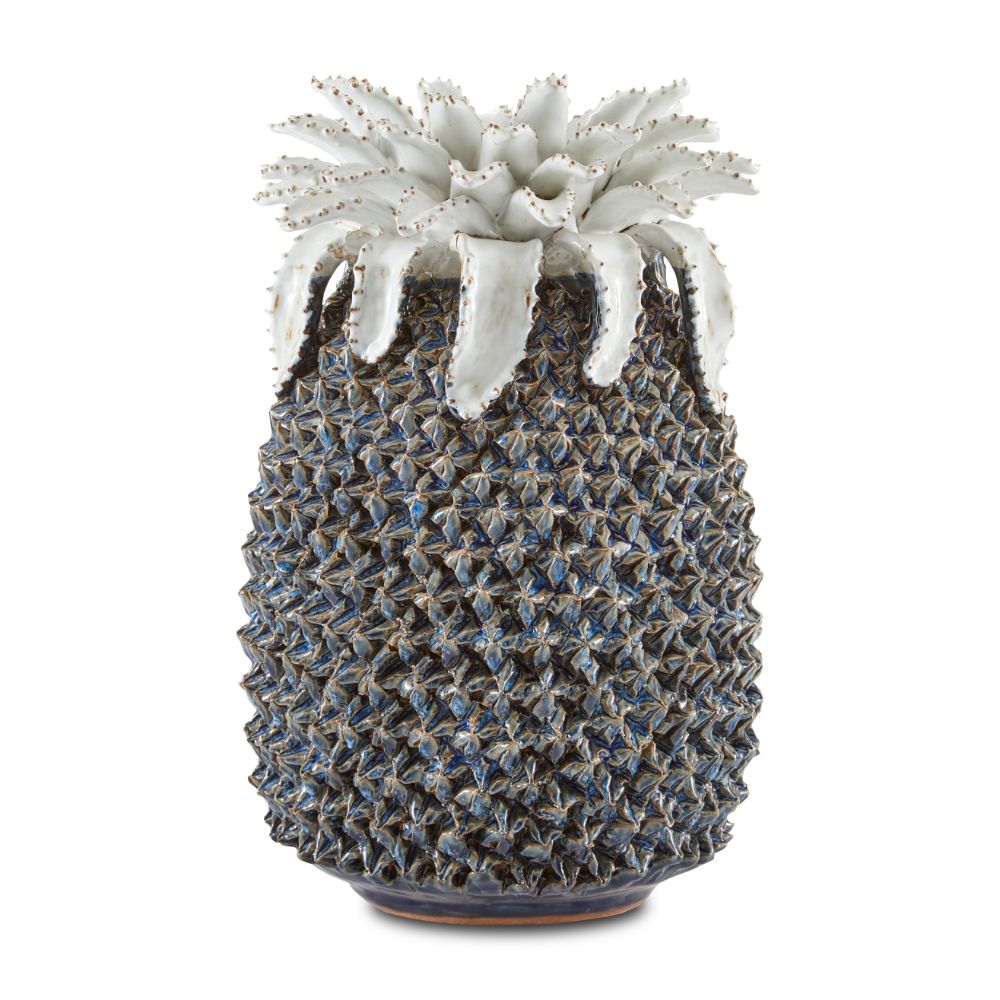 Currey & Company 1200-0480 Waikiki Medium Blue Pineapple