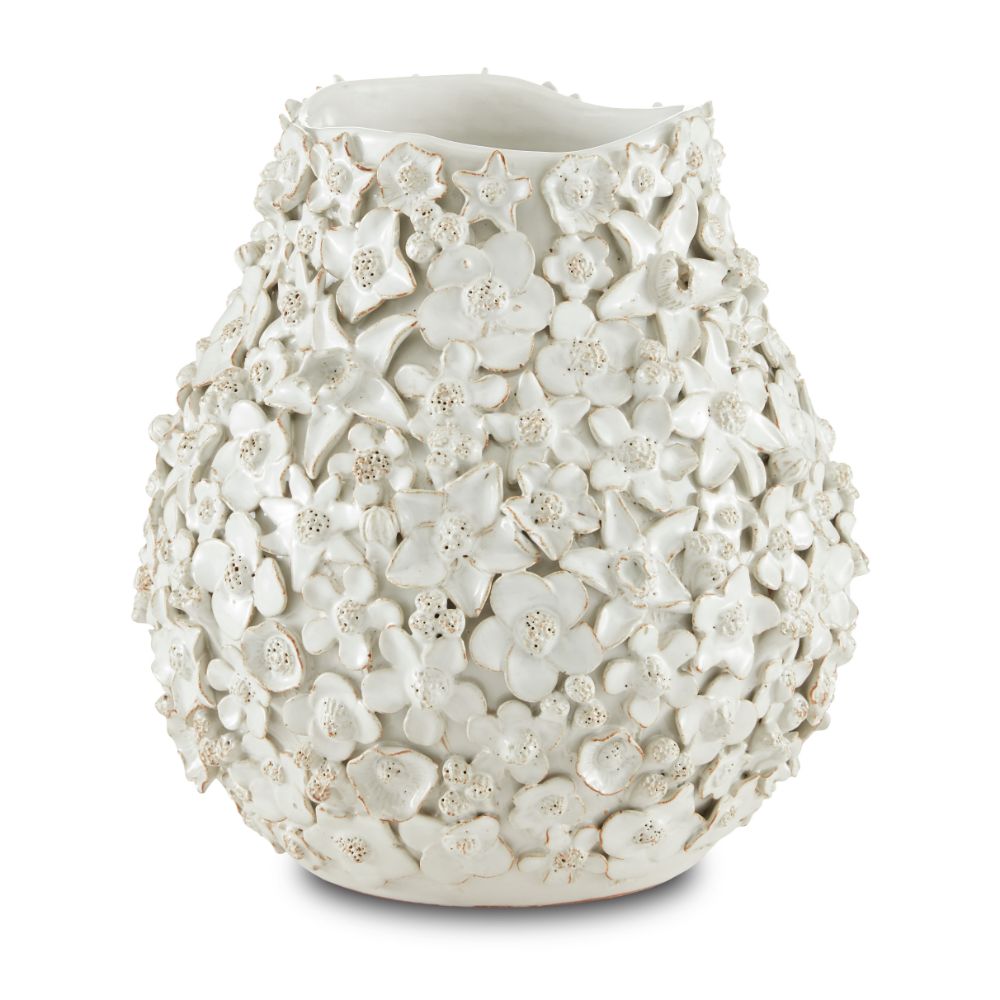 Currey & Company 1200-0489 Jessamine White Vase