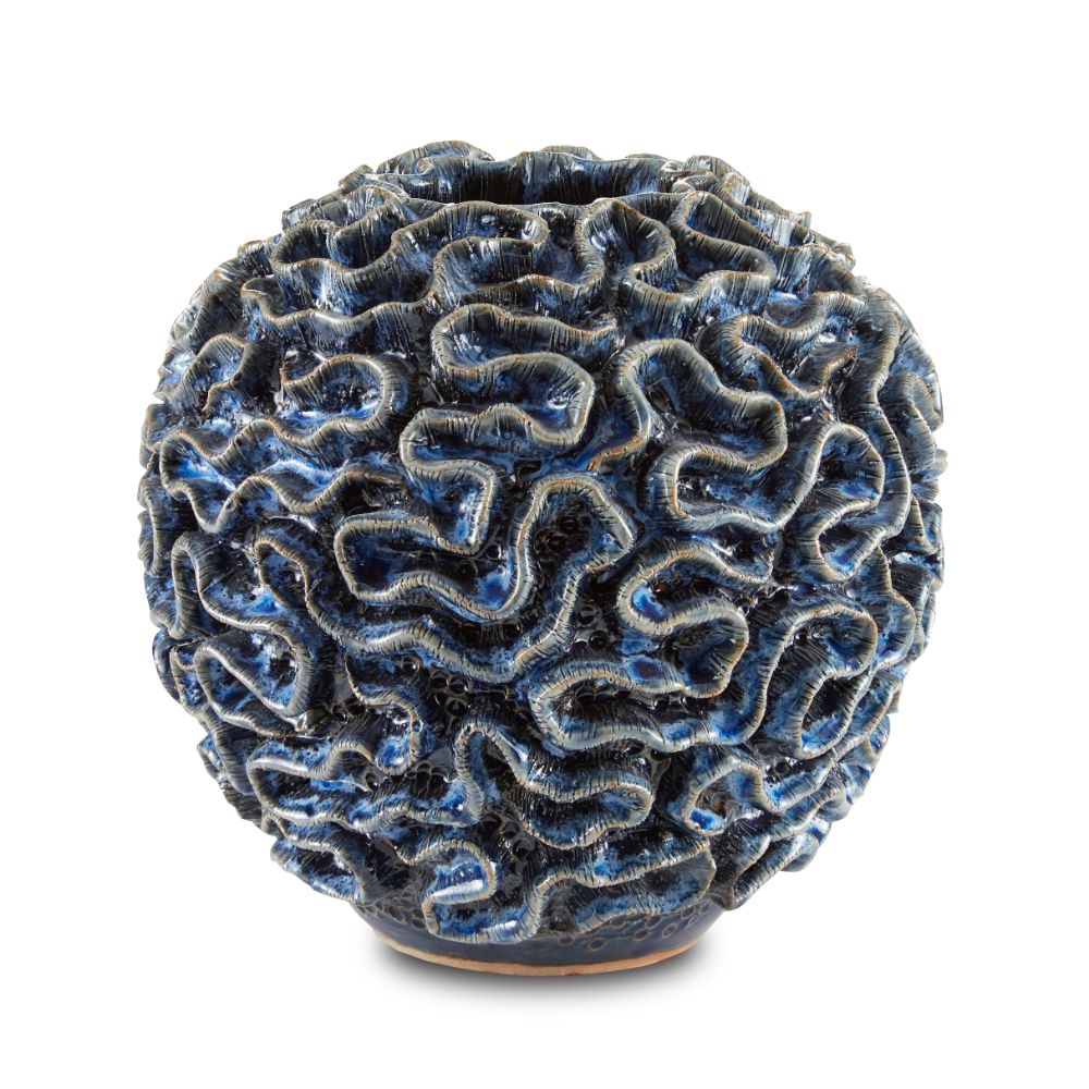Currey & Company 1200-0490 Milos Blue Vase