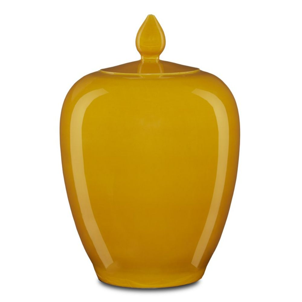 Currey & Company 1200-0579 Imperial Yellow Ginger Jar in Yellow