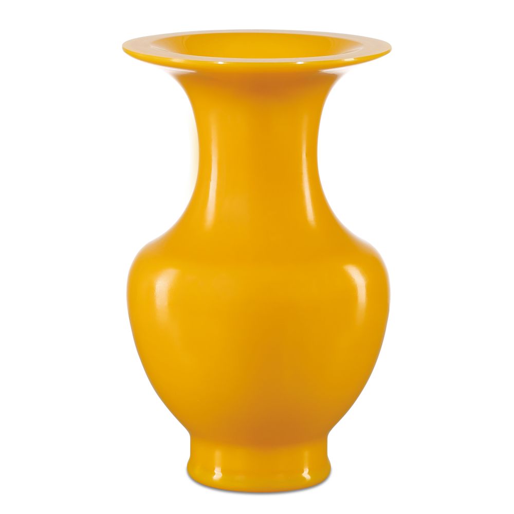 Currey and Company 1200-0680 Imperial Yellow Peking Vase