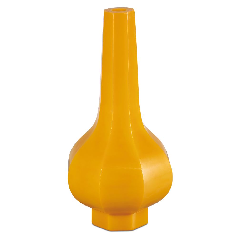 Currey and Company 1200-0681 Imperial Yellow Peking Stem Vase