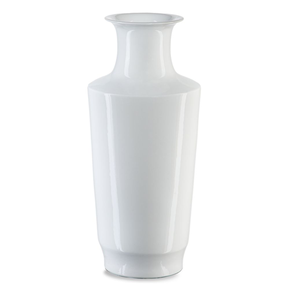 Currey and Company 1200-0691 Imperial White Modern Shoulder Vase