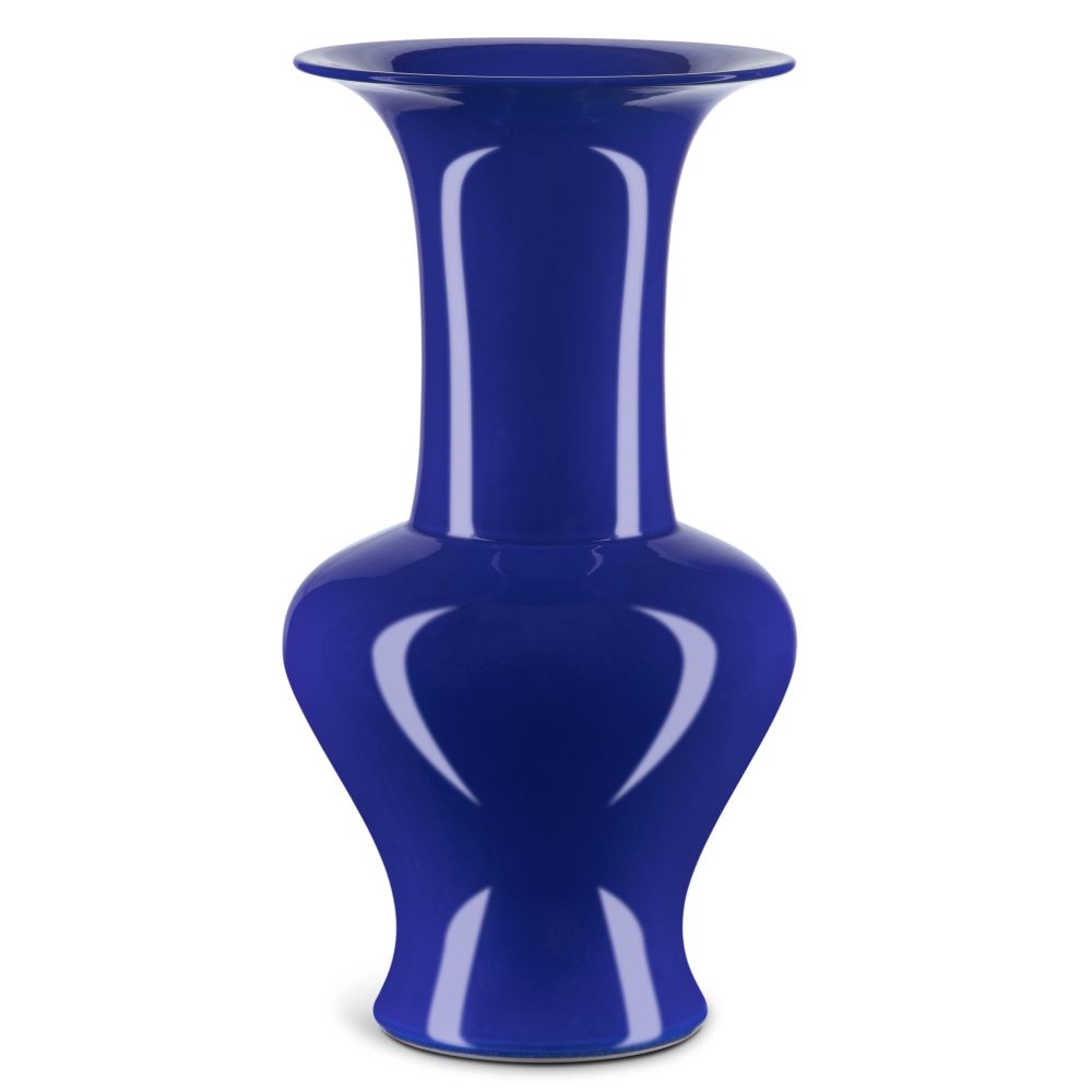 Currey and Company 1200-0695 Ocean Blue Corolla Vase