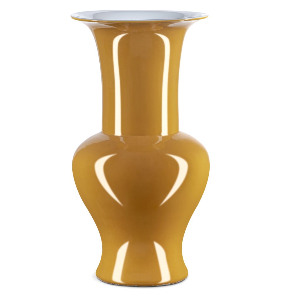 Currey and Company 1200-0697 Imperial Yellow Corolla Vase