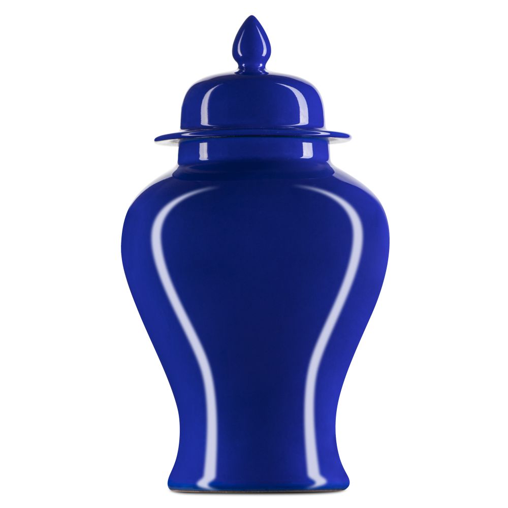 Currey and Company 1200-0698 Ocean Blue Medium Temple Jar