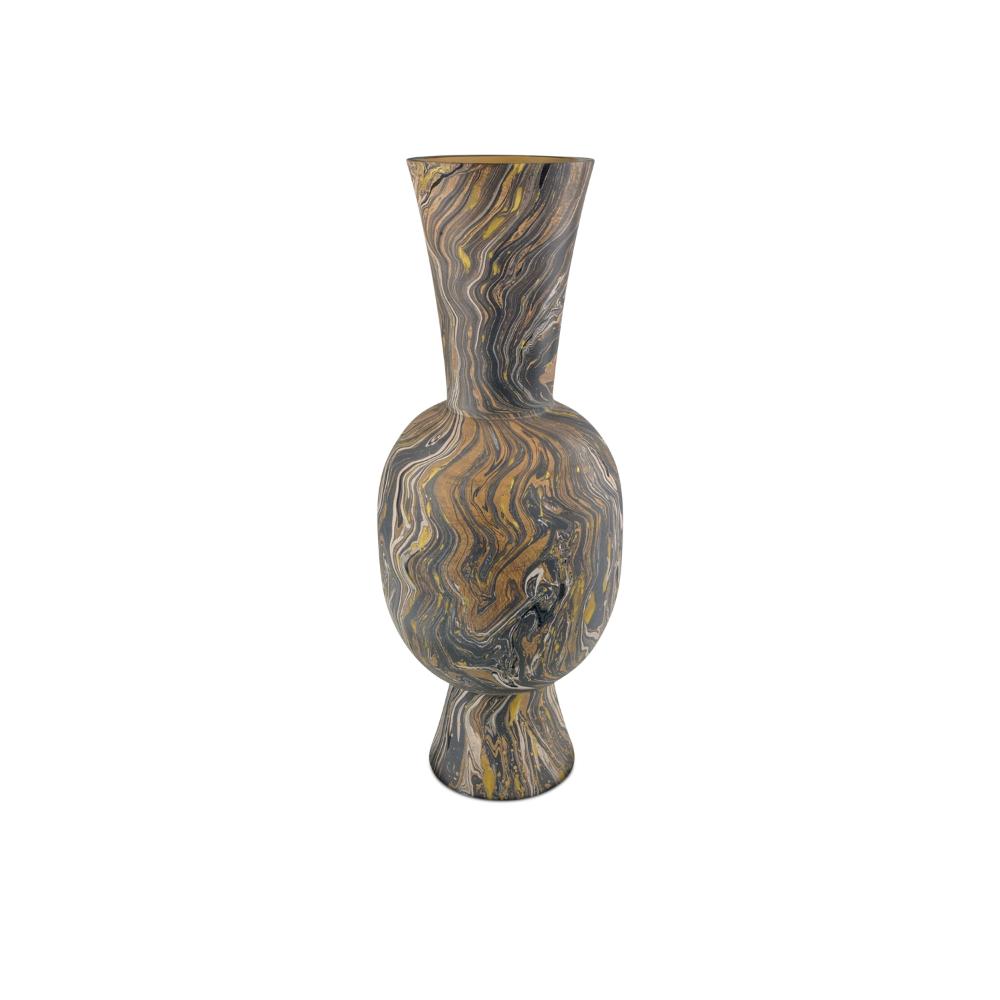 Currey and Company 1200-0731 Brown Marbleized Tall Vase