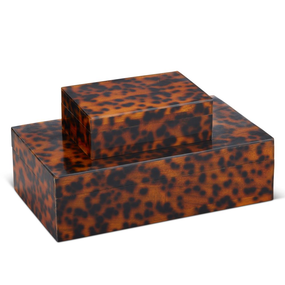 Currey and Company 1200-0737 Faux Tortoise Box Set of 2