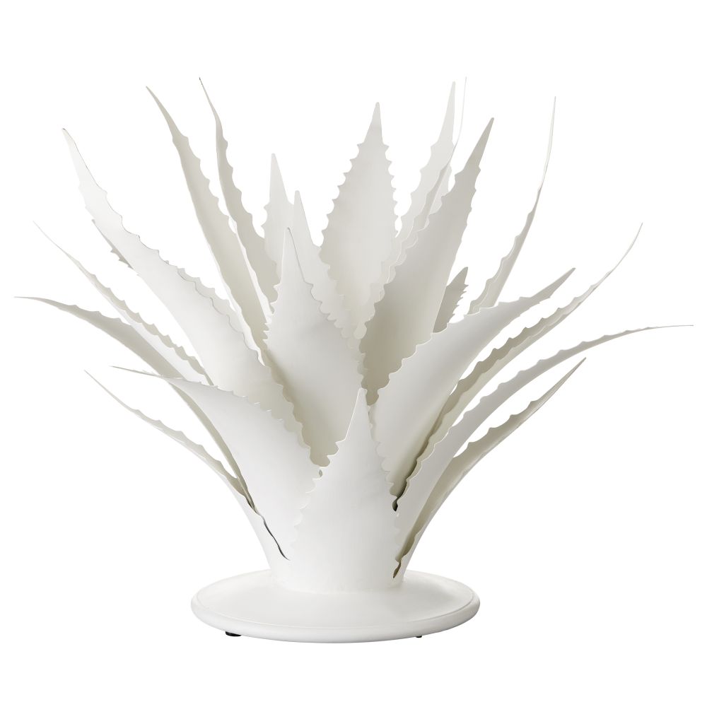 Currey and Company 1200-0778 Agave White Objet