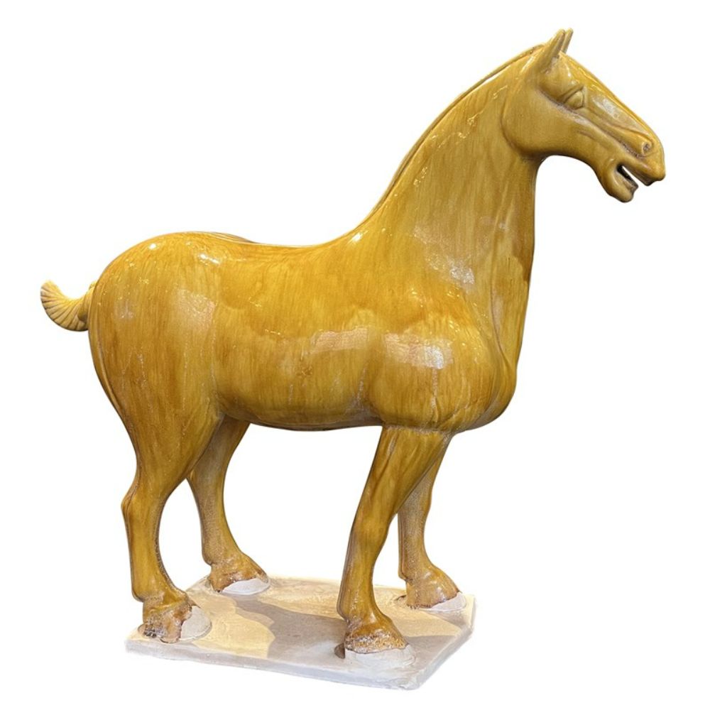 Currey and Company 1200-0779 Tang Dynasty Large Persimmon Horse