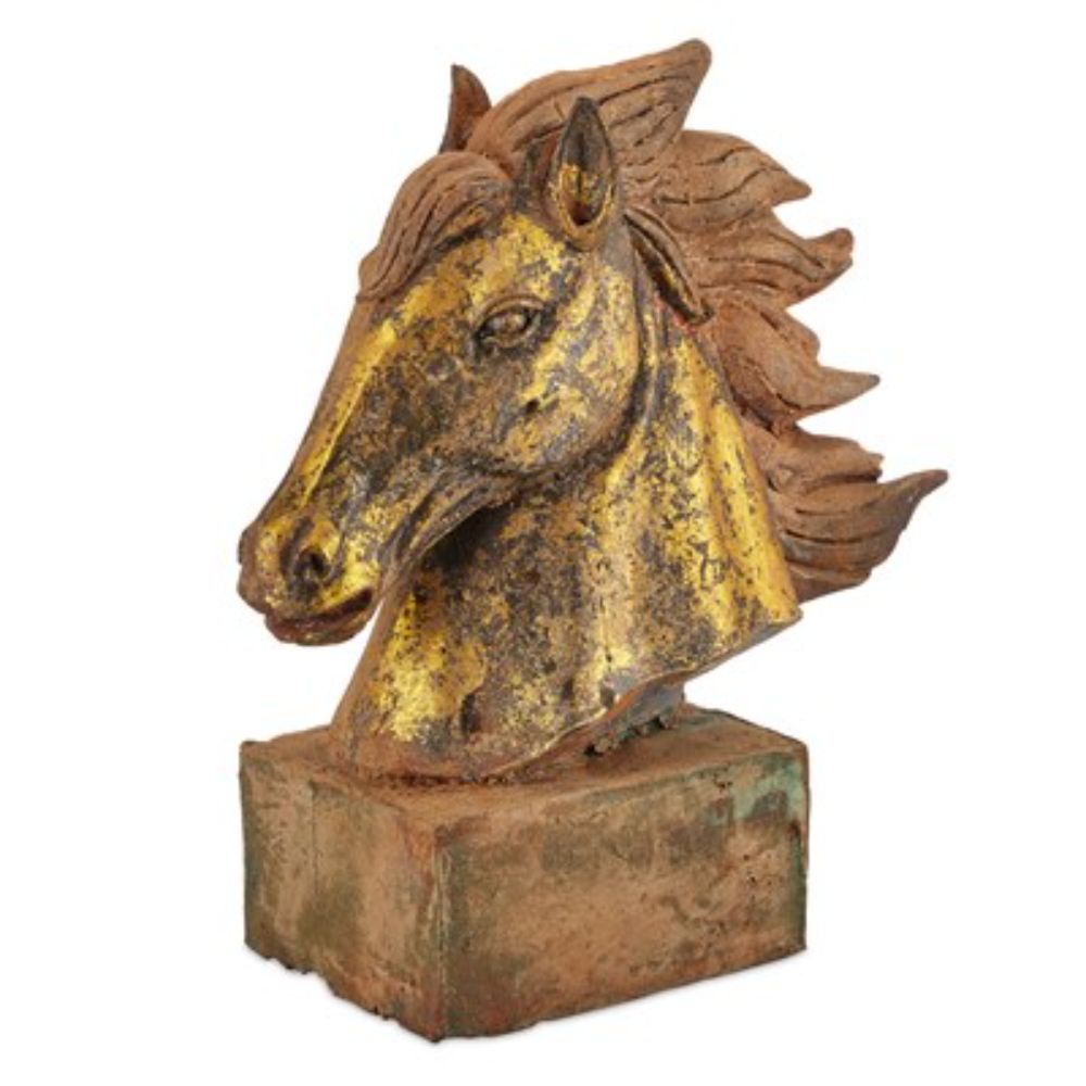 Currey & Company 1200-0848 Tang Dynasty Iron Horse