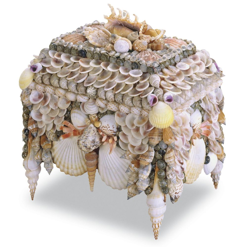 Currey & Company 1251 Boardwalk Shell Jewelry Box in Natural