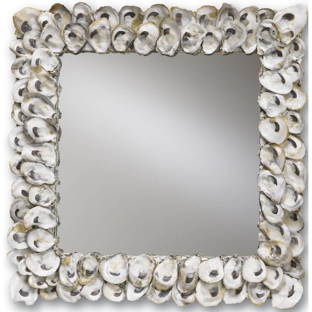 Currey & Company 1348 Oyster Shell Mirror in Natural/Mirror