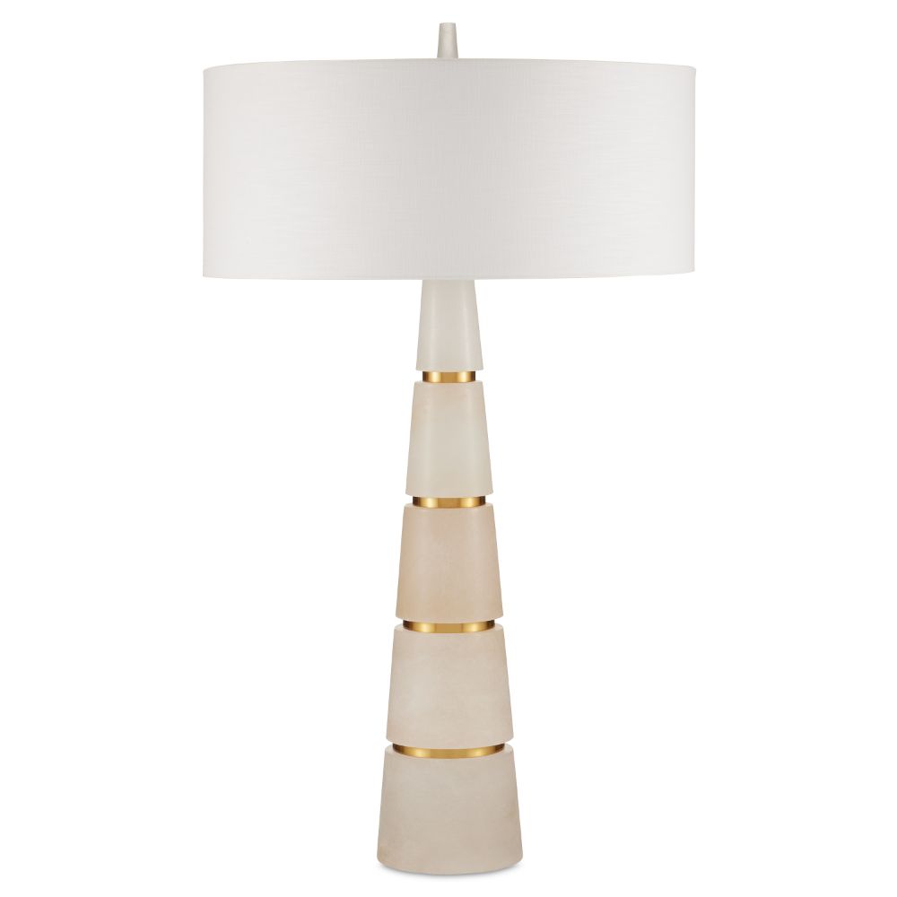 Currey & Company 6000-0904 Eleanora Table Lamp in Natural/Natural Brass