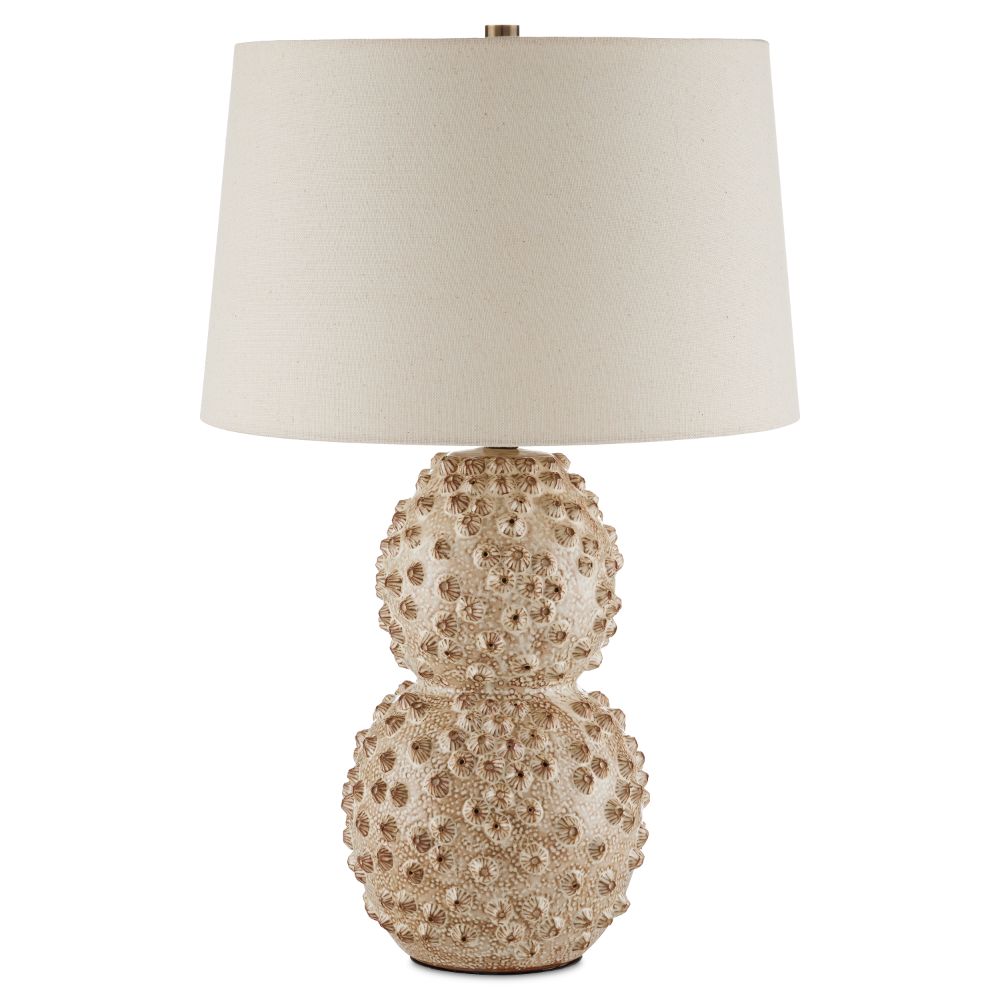 Currey & Company 6000-0921 Barnacle Ivory Table Lamp in Ivory/Brown